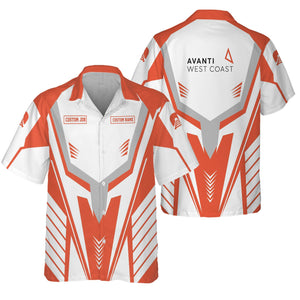 Railspirit Personalized Avanti West Coast Hawaiian Shirt Workwear-Inspired with Custom Position Train Shirt