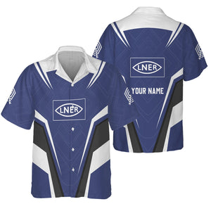 Railspirit Personalized London and North Eastern Railway Hawaiian Shirt Railway Inspired Apparel Train Shirt For Train Lovers