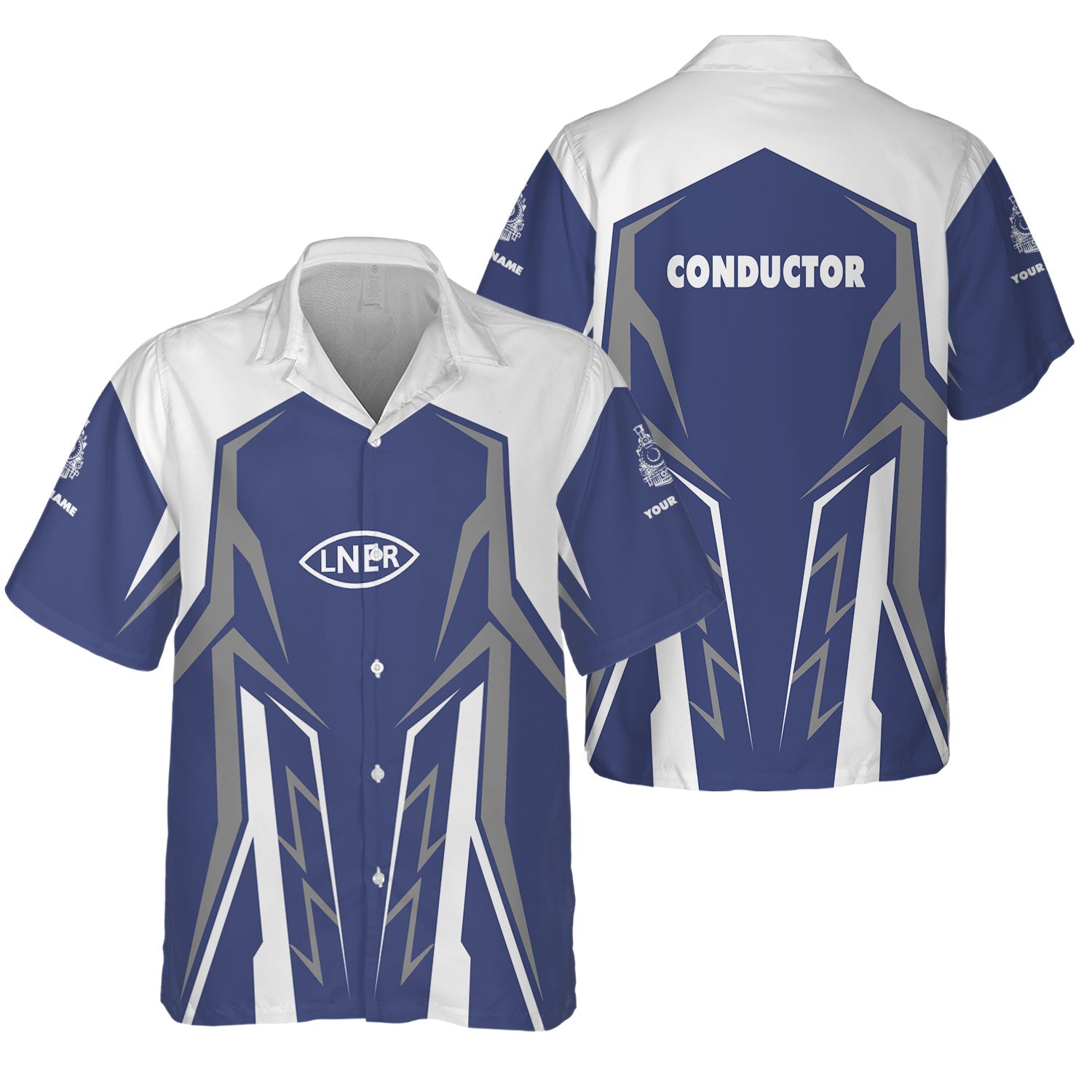 Railspirit Personalized London and North Eastern Railway Hawaiian Shirt Futuristic Design with Custom Job Train Shirt