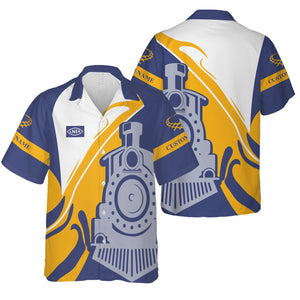 Railspirit Personalized London and North Eastern Railway Hawaiian Shirt Flame-Inspired Style Shirt Gift Idea For Train Lovers