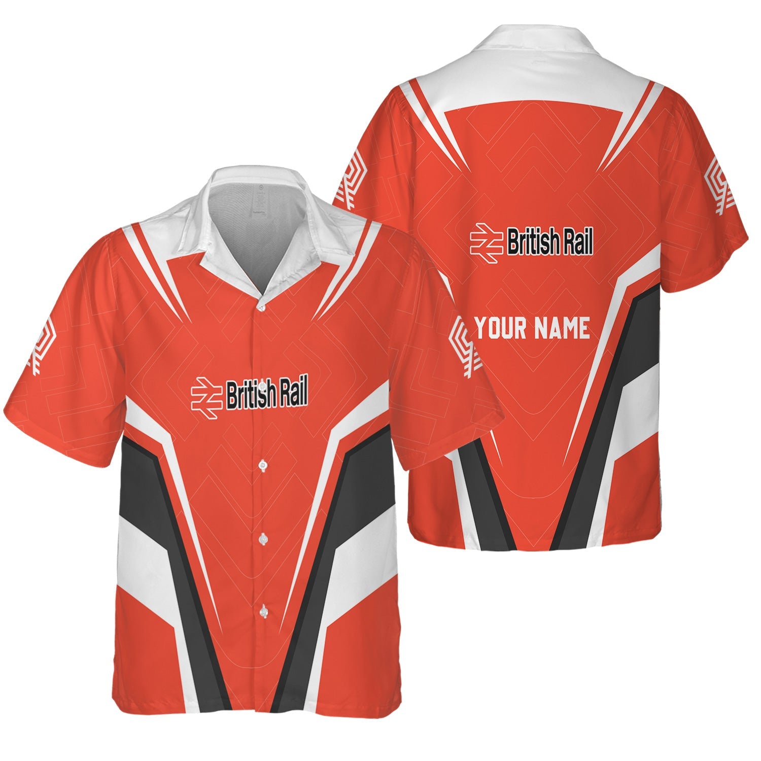 Railspirit Personalized British Railway Hawaiian Shirt Railway Inspired Apparel Train Shirt For Train Lovers