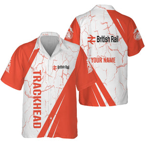 Railspirit Personalized British Railway Hawaiian Shirt Crackle Texture Style Shirt For Trackhead
