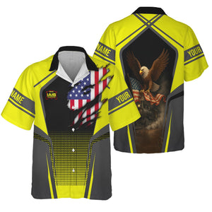 Railspirit Personalized Iowa Interstate Railroad Hawaiian Shirt American Eagle Vintage Train IAIS Shirt