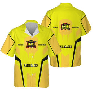 Railspirit Personalized Iowa Interstate Railroad Hawaiian Shirt Custom Year Railroader IAIS Shirt Gift Idea For Train Lover