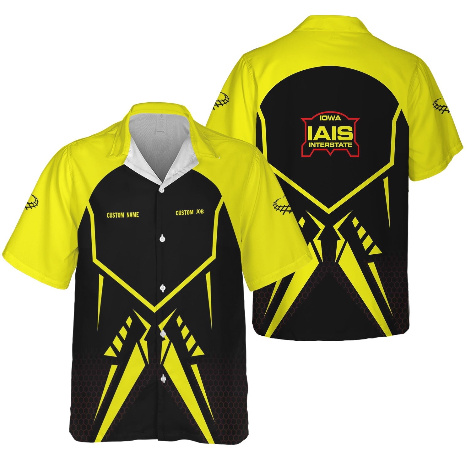 Railspirit Personalized Iowa Interstate Railroad Hawaiian Shirt Vibriant Style with Custom Position IAIS Train Shirt