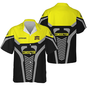 Railspirit Personalized Iowa Interstate Railroad Hawaiian Shirt Track-Inspired with Custom Job Position IAIS Train Shirt