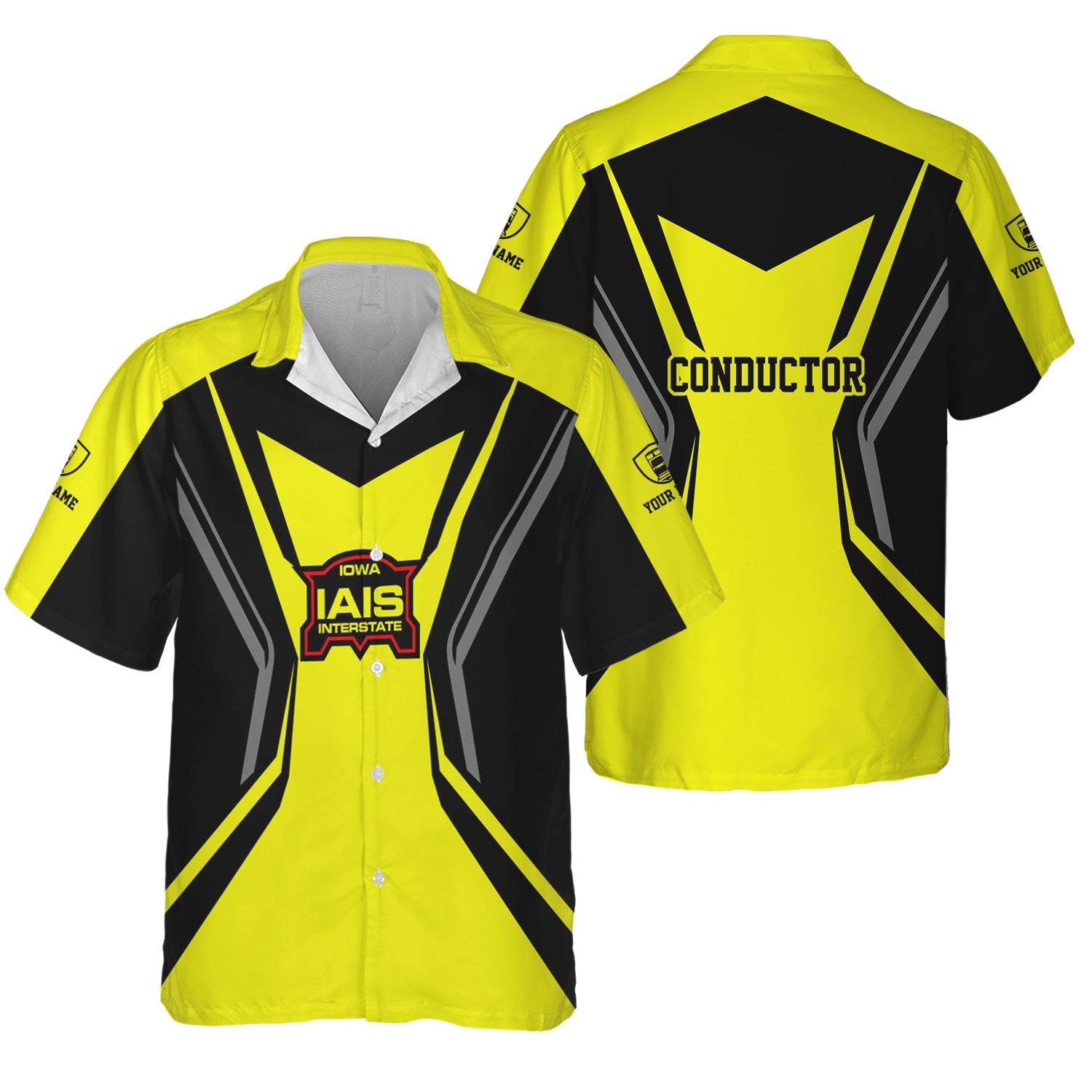 Railspirit Personalized Iowa Interstate Railroad Hawaiian Shirt Unique Style with Custom Job IAIS Train Shirt