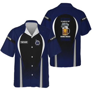 Railspirit Personalized CNJ Jersey Central Railroad Hawaiian Shirt Stress Is Caused By Not Having Enough Trains Shirt All Over Print