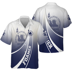Railspirit Personalized CNJ Jersey Central Railroad Hawaiian Shirt Railway-Themed Style Shirt Gift Idea For Trainspotter