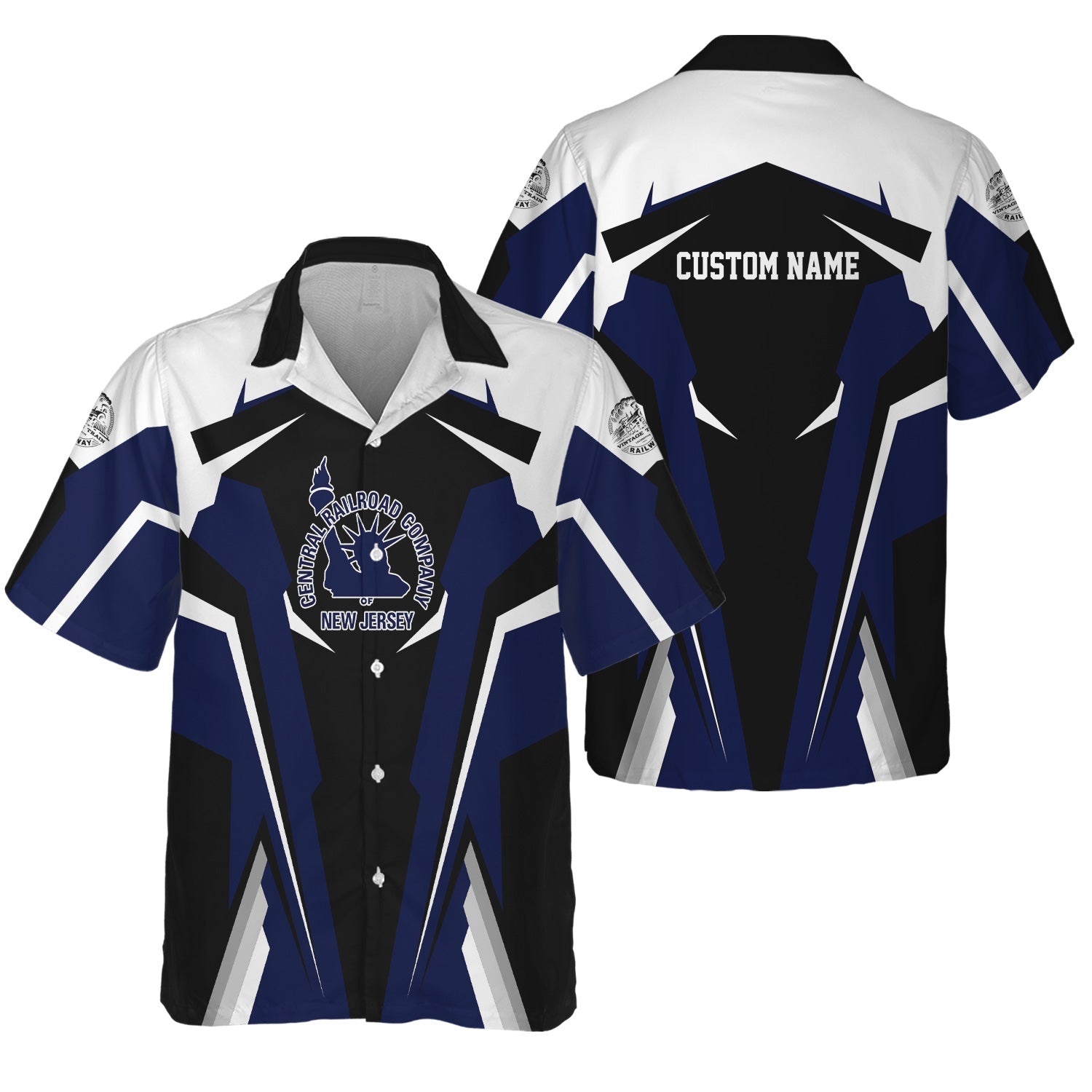 Railspirit Personalized CNJ Jersey Central Railroad Hawaiian Shirt Strong Line Style Train Unisex Shirt All Over Print