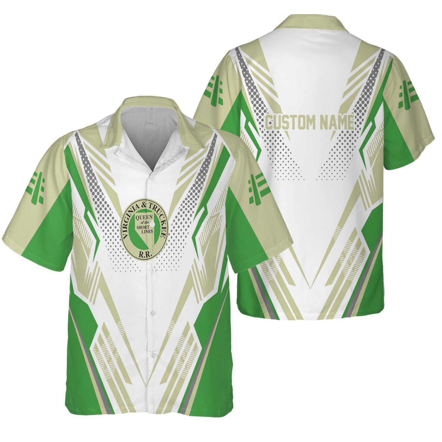 Railspirit Personalized Virginia & Truckee Railroad Hawaiian Shirt Railroad Tribute Design Train Shirt for Train Lovers