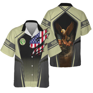 Railspirit Personalized Virginia & Truckee Railroad Hawaiian Shirt American Eagle Vintage Train Shirt