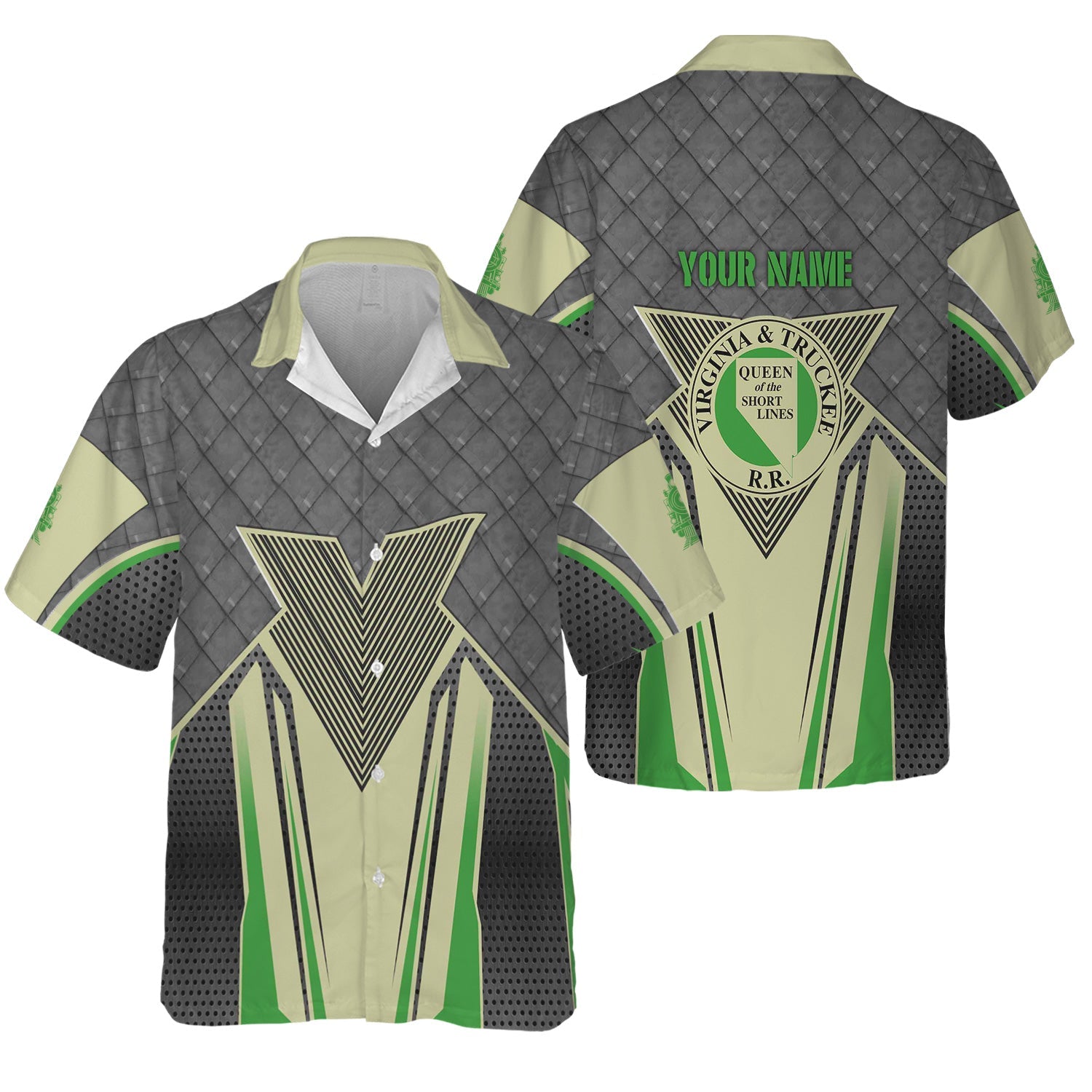 Railspirit Personalized Virginia & Truckee Railroad Hawaiian Shirt Rugged Steel Vibes Train Shirt All Over Print