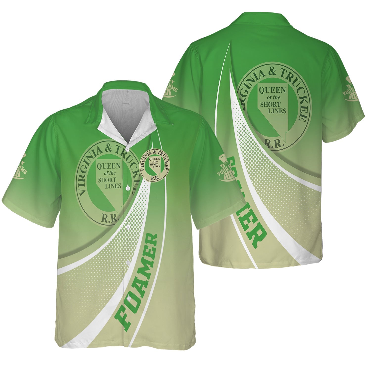 Railspirit Personalized Virginia & Truckee Railroad Hawaiian Shirt Railway-Themed Style Shirt Gift Idea For Trainspotter