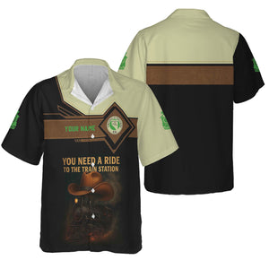 Railspirit Personalized Virginia & Truckee Railroad Hawaiian Shirt You Need A Ride To The Train Station Shirt For Train Lovers