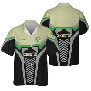 Railspirit Personalized Virginia & Truckee Railroad Hawaiian Shirt Track-Inspired with Custom Job Position Train Shirt