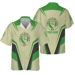 Railspirit Personalized Virginia & Truckee Railroad Hawaiian Shirt Railway Inspired Apparel Train Shirt For Train Lovers