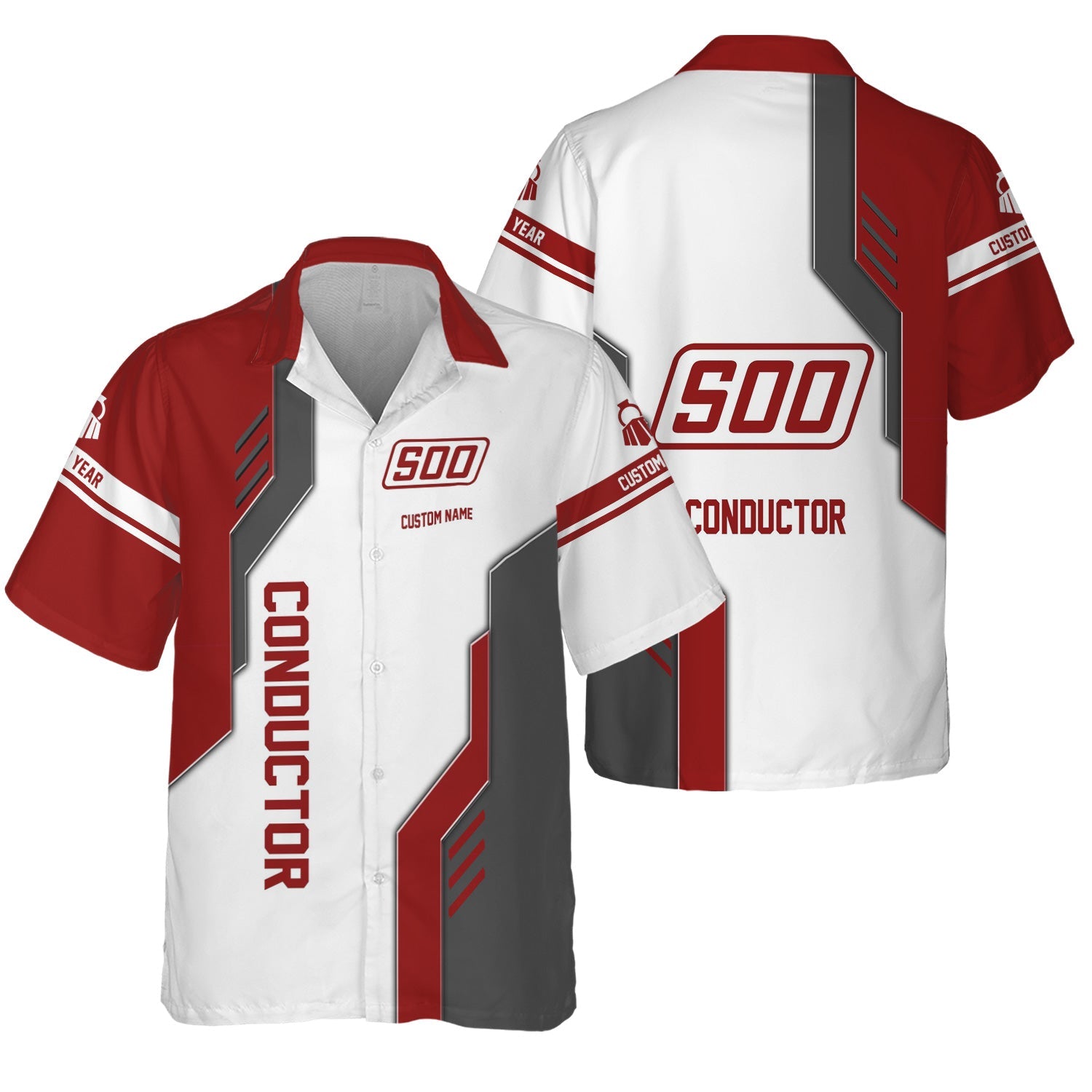 Railspirit Personalized Soo Line Railroad Hawaiian Shirt Unique Railway Style with Custom Job Train Shirt