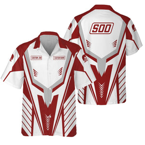 Railspirit Personalized Soo Line Railroad Hawaiian Shirt Workwear-Inspired with Custom Position Train Shirt