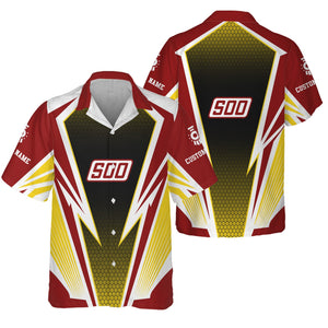 Railspirit Personalized Soo Line Railroad Hawaiian Shirt Lightning Graphic Style Shirt Gift Idea For Train Lover