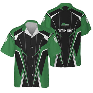 Railspirit Personalized Burlington Northern Railroad Hawaiian Shirt Lightning-Edge Design Train Shirt For Railroad Lovers