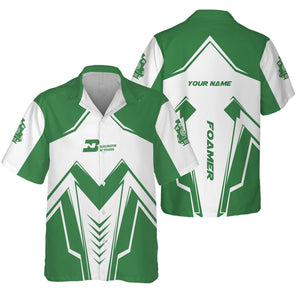 Railspirit Personalized Burlington Northern Railroad Hawaiian Shirt Railway Trainspotter Style Shirt Gift Idea For Foamers