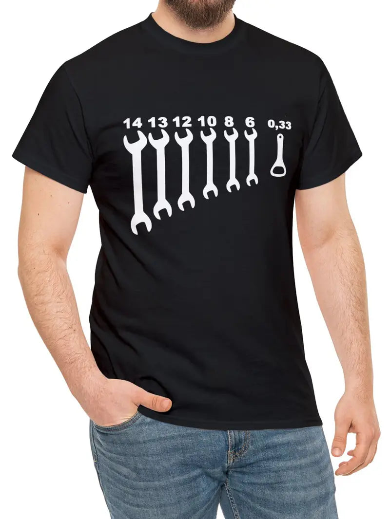 Wrench Printed T-Shirt, Funny T-Shirts for Mechanics, Gifts for Dad and Husband, Summer T-Shirts, Latest Mechanic T-Shirts