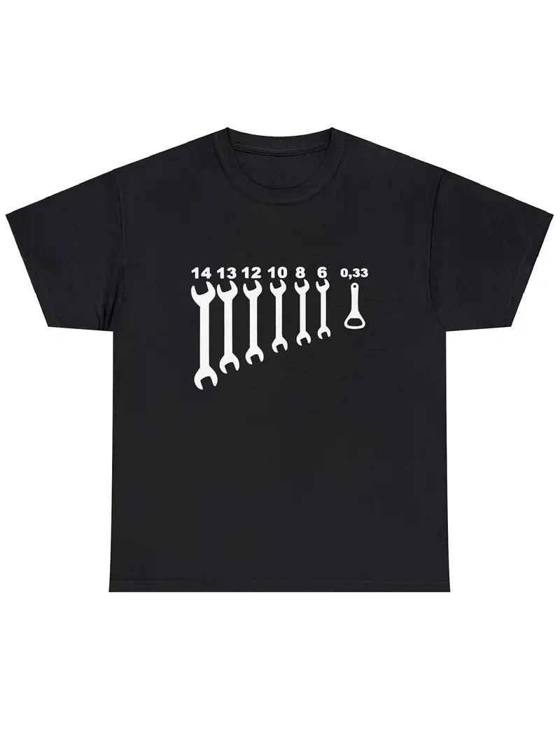 Wrench Printed T-Shirt, Funny T-Shirts for Mechanics, Gifts for Dad and Husband, Summer T-Shirts, Latest Mechanic T-Shirts