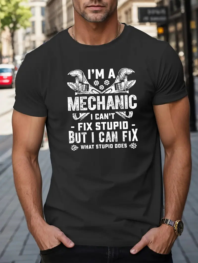 I'm A Mechanic Vintage T-shirt, Huge Wrench Print T-shirt, Top Mechanic Shirt, Father’s Day Mechanic Shirt