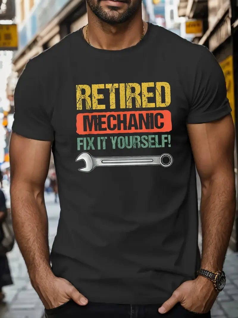 Retired Mechanic Fix It Yourself Print T Shirt, Retro Mechanic Shirt, Birthday Gift For Mechanic, Best Mechanic Shirts
