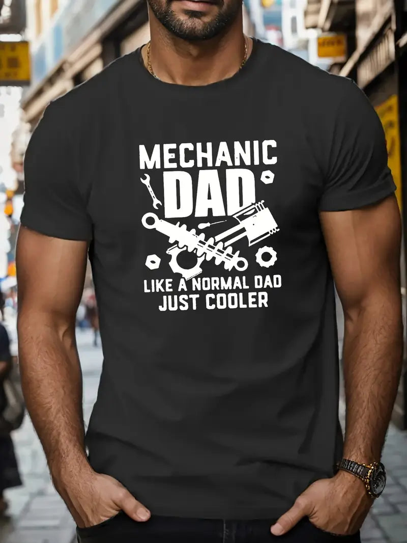 Black Mechanic Shirt Mechanic Dad Like A Normal Dad Just Cooler T Shirt