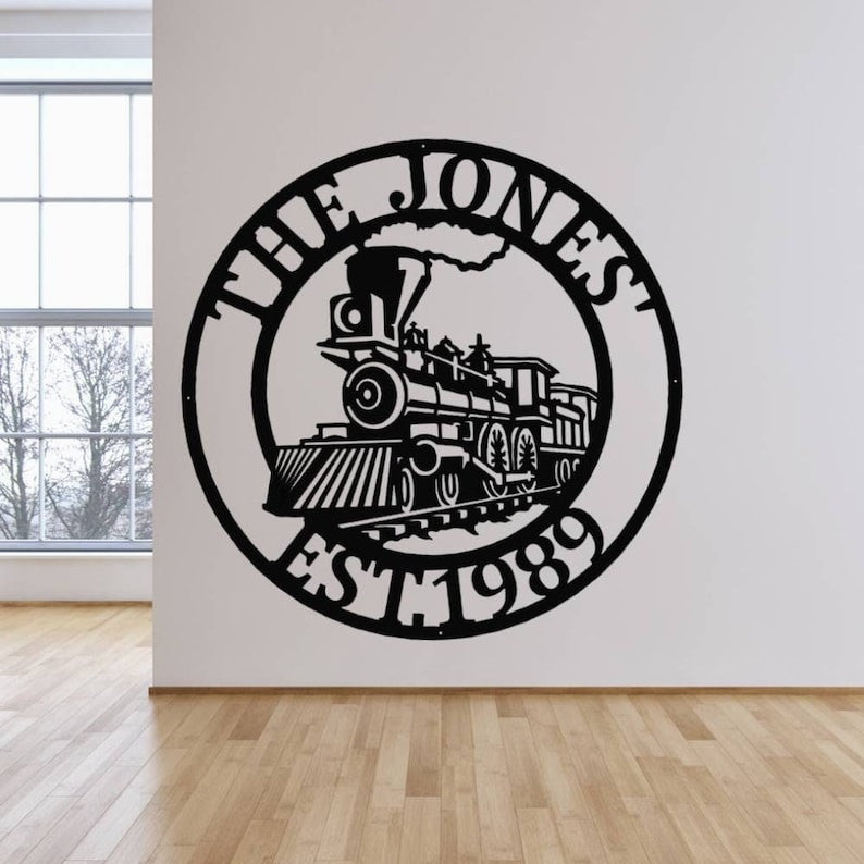 Railspirit Train Metal Sign Metal Wall Decor Custom Metal Name Sign Custom Train Signrailroad Sign Railway Sign Train Room Train