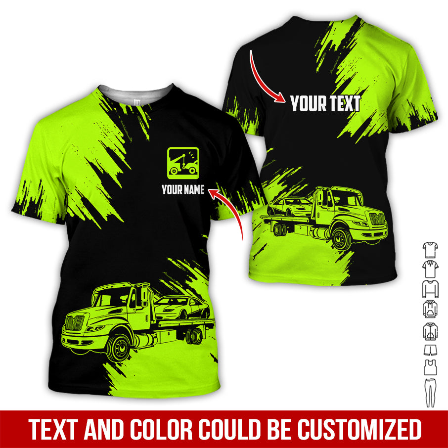 Custom Name Love Tow Truck Clothes, Personalized Tow Truck Gear