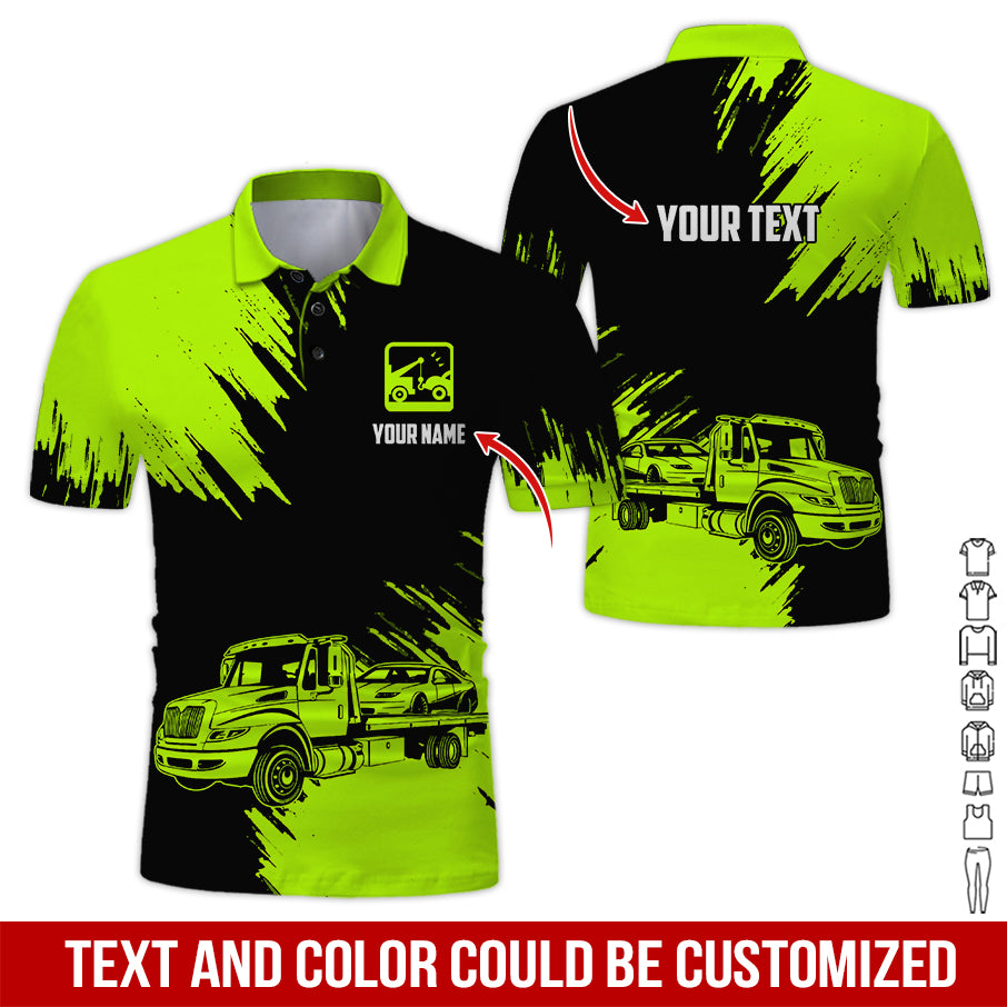 Custom Name Love Tow Truck Clothes, Personalized Tow Truck Gear