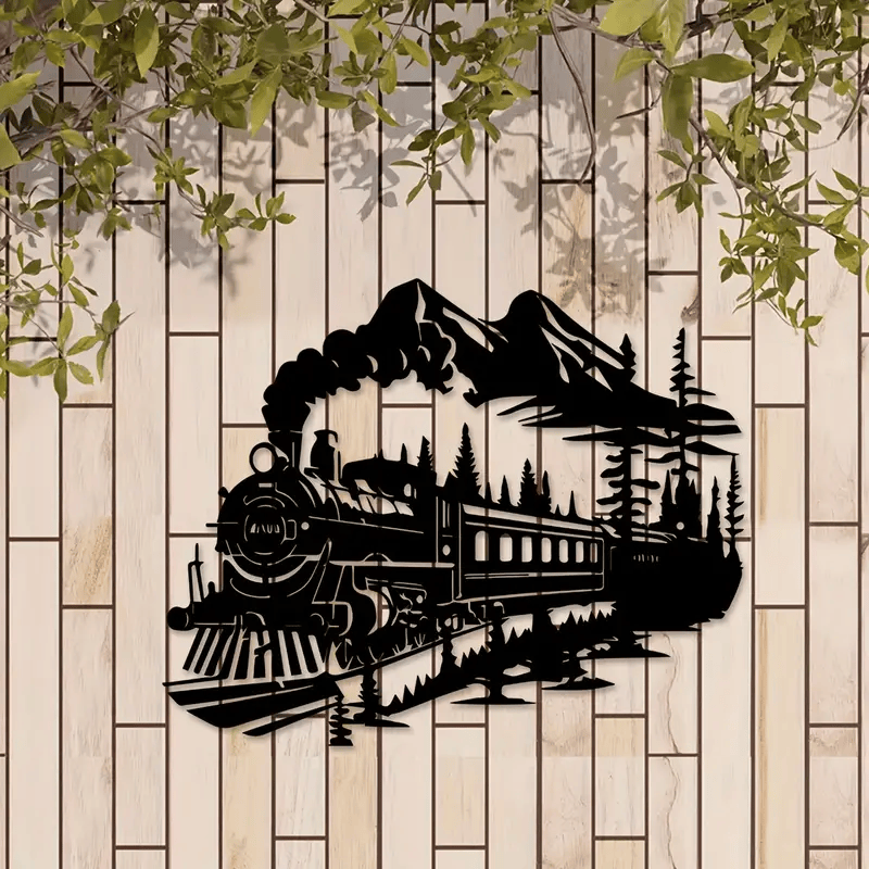 Railspirit Train Metal Wall Art Sculpture Locomotive Hanging Decor