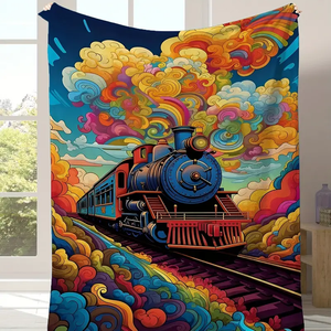 Railspirit Train Colorful Style Blanket All Over Print Gift For Train Lovers