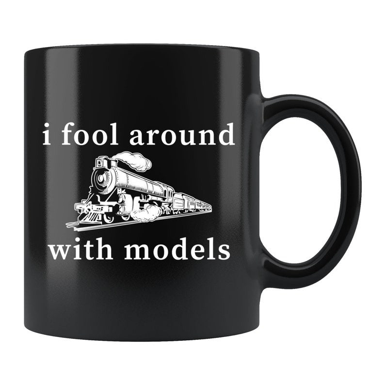 Railspirit Model Train Black Mug Gift Idea For Train Fan