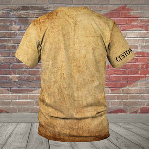 Railspirit Personalized Vintage Train Room Steam Locomotive Printed T Shirt