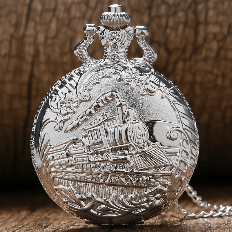 Railspirit Vintage-Inspired Quartz Pocket Watch Necklace Gift Idea For Train Lovers