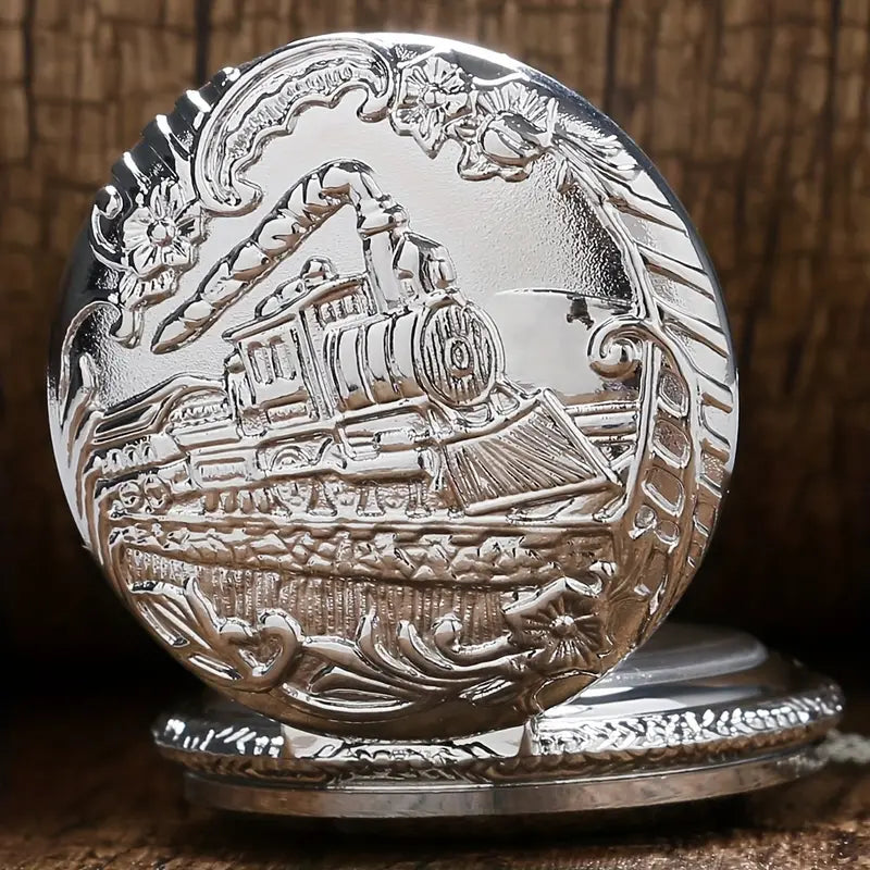 Railspirit Vintage-Inspired Quartz Pocket Watch Necklace Gift Idea For Train Lovers