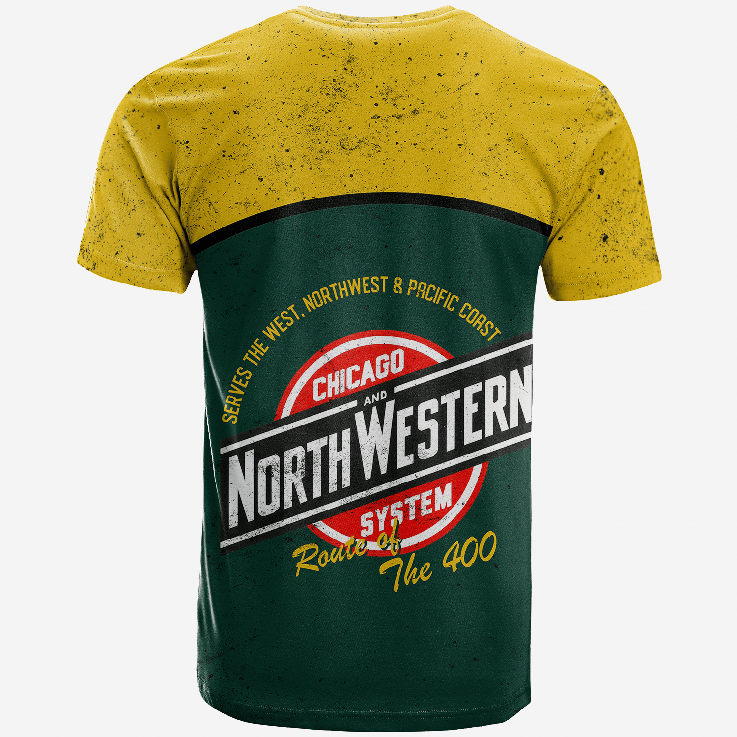 Railspirit Chicago North Western Railroad Curve Style Printed T Shirt