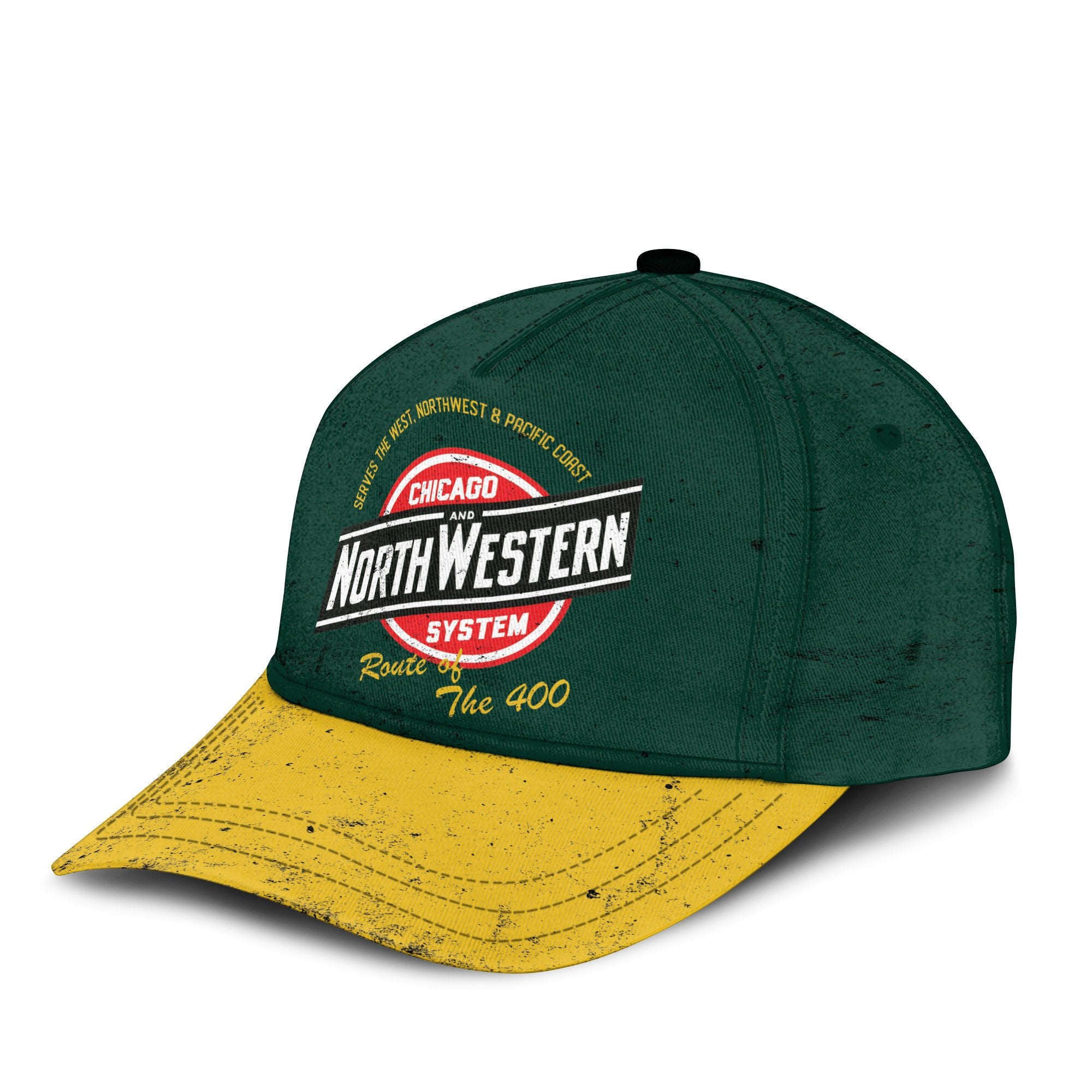 Chicago North Western Railroad Curve Style Printed Classic Cap