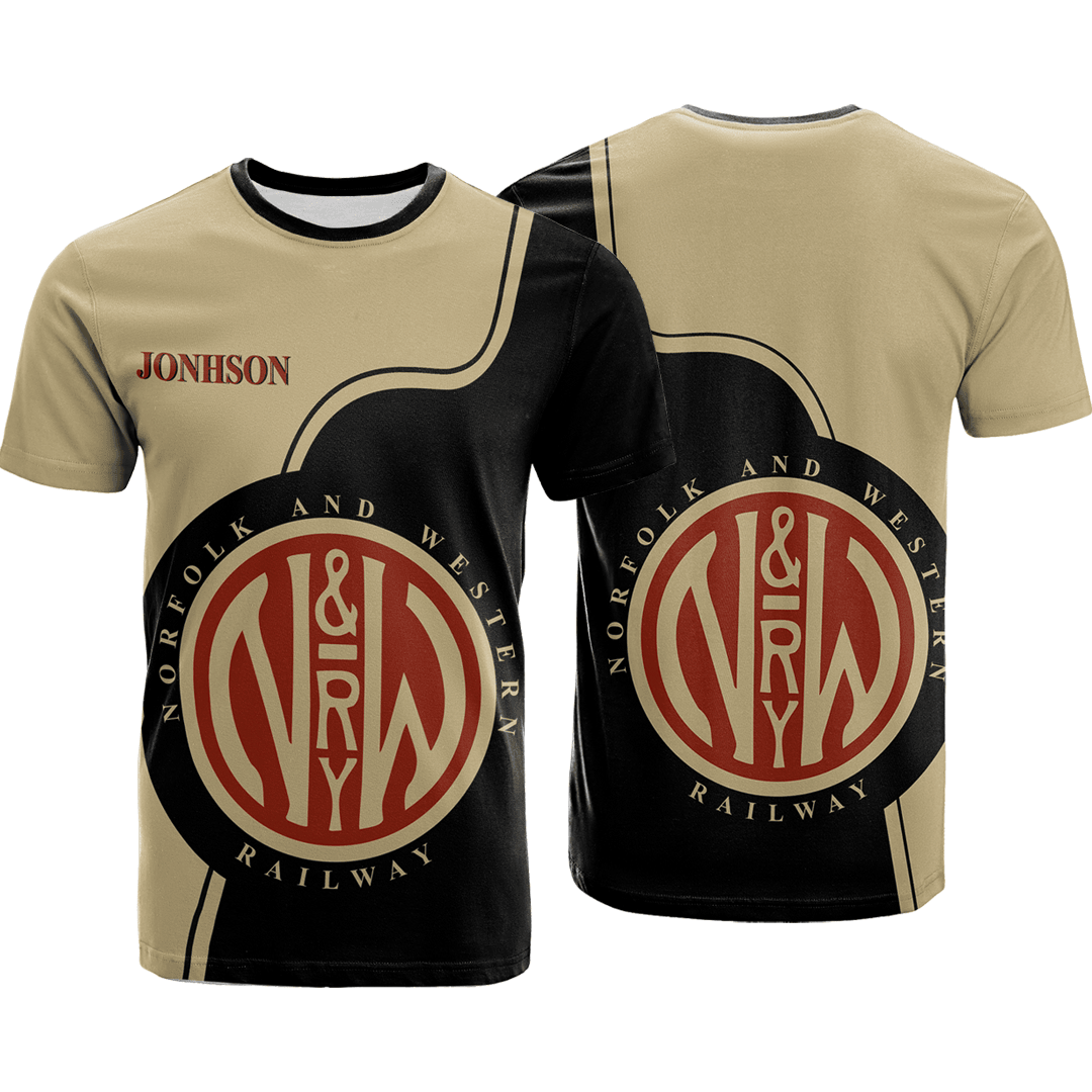 Railspirit Personalized Norfolk and Western Railway T Shirt All Over Print