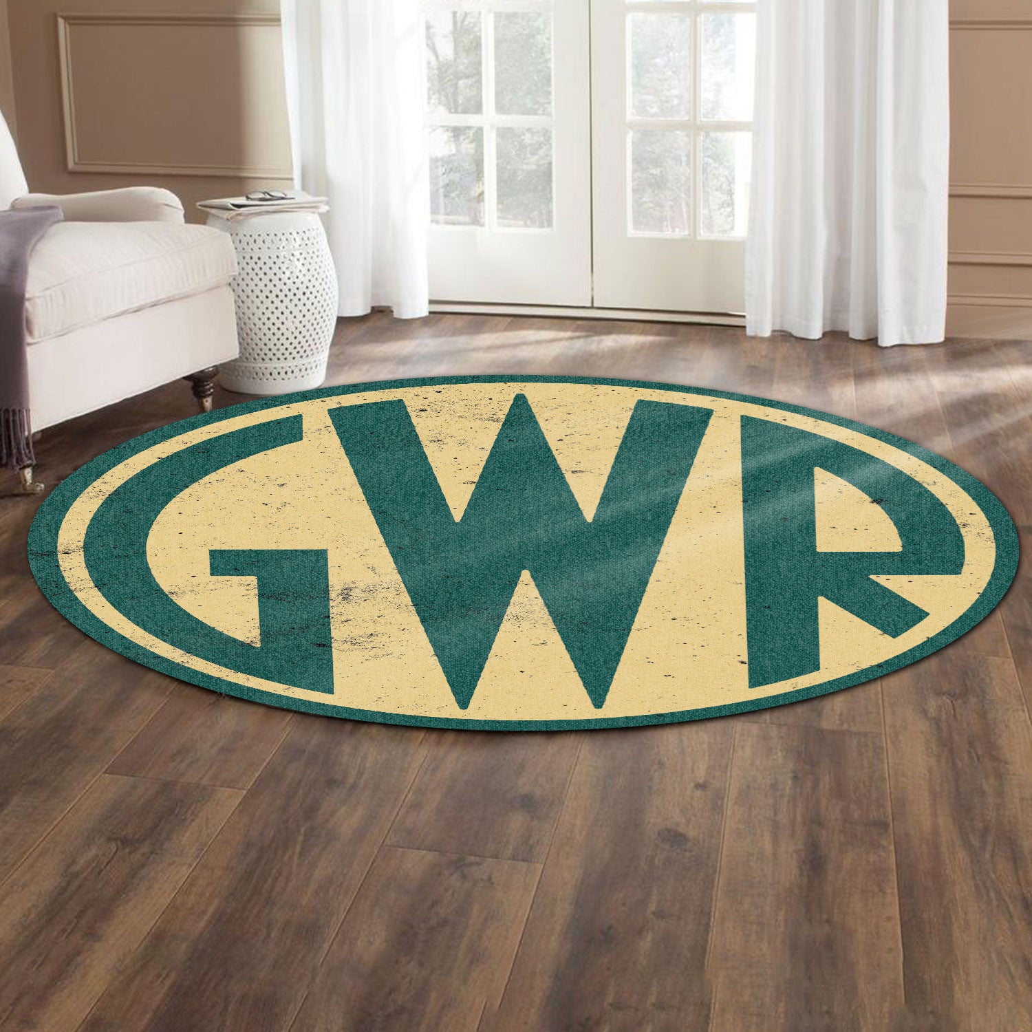 Railspirit Great Western Railway GWR UK Railroad Vintage Style Round Mat