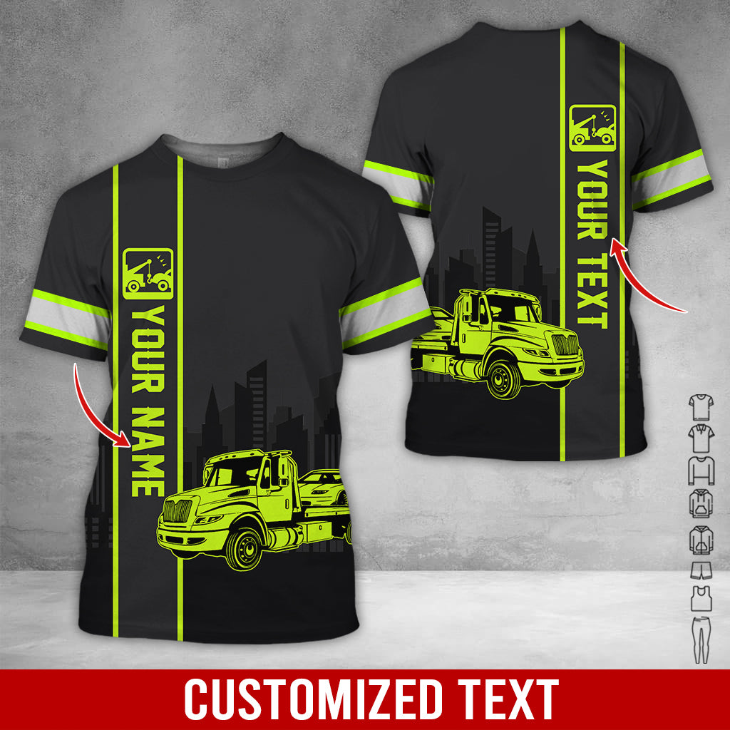 Custom Name & Love Tow Truck Uniform, Personalized Tow Driver Apparel