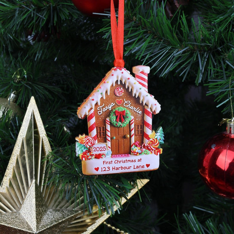 First Christmas In Our New Home Ornament, New Home Gingerbread Acrylic Ornament, New House Christmas Ornament 2025, Housewarming Bauble Gift