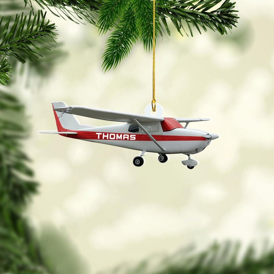 Personalized Airplane Ornament, Aviation Christmas Decoration Gift For Pilots & Travelers, Christmas Ornament For Home Decor 2025