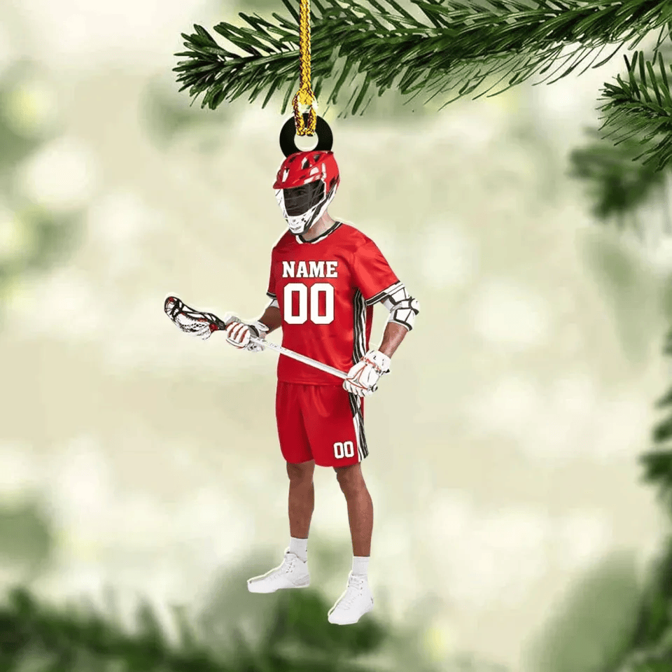 Personalized Lacrosse Christmas Ornament Gift, Christmas Ornament 2025, Chrismas Tree Hanging, Ornament For Family