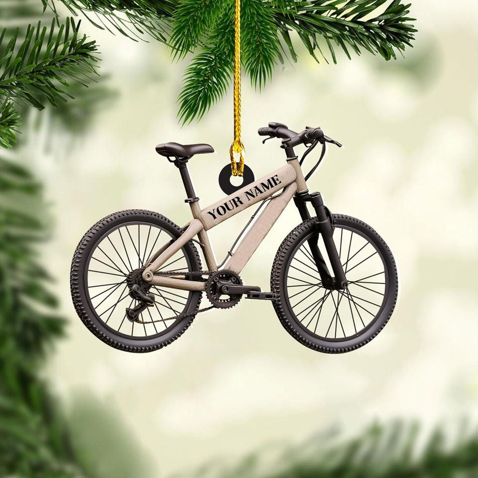 Personalized Bicycle Christmas Acrylic Ornaments, Cycling Ornament, Christmas Decor For Home, Christmas 2025