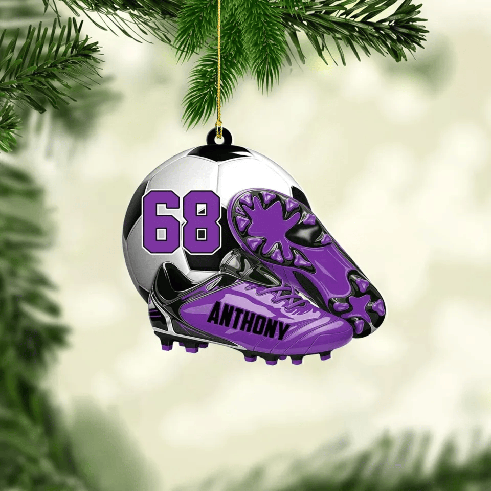 Custom Soccer Ornaments For Christmas, Christmas Decor For Home, Christmas Tree Hanging, Ornament For Christmas 2025